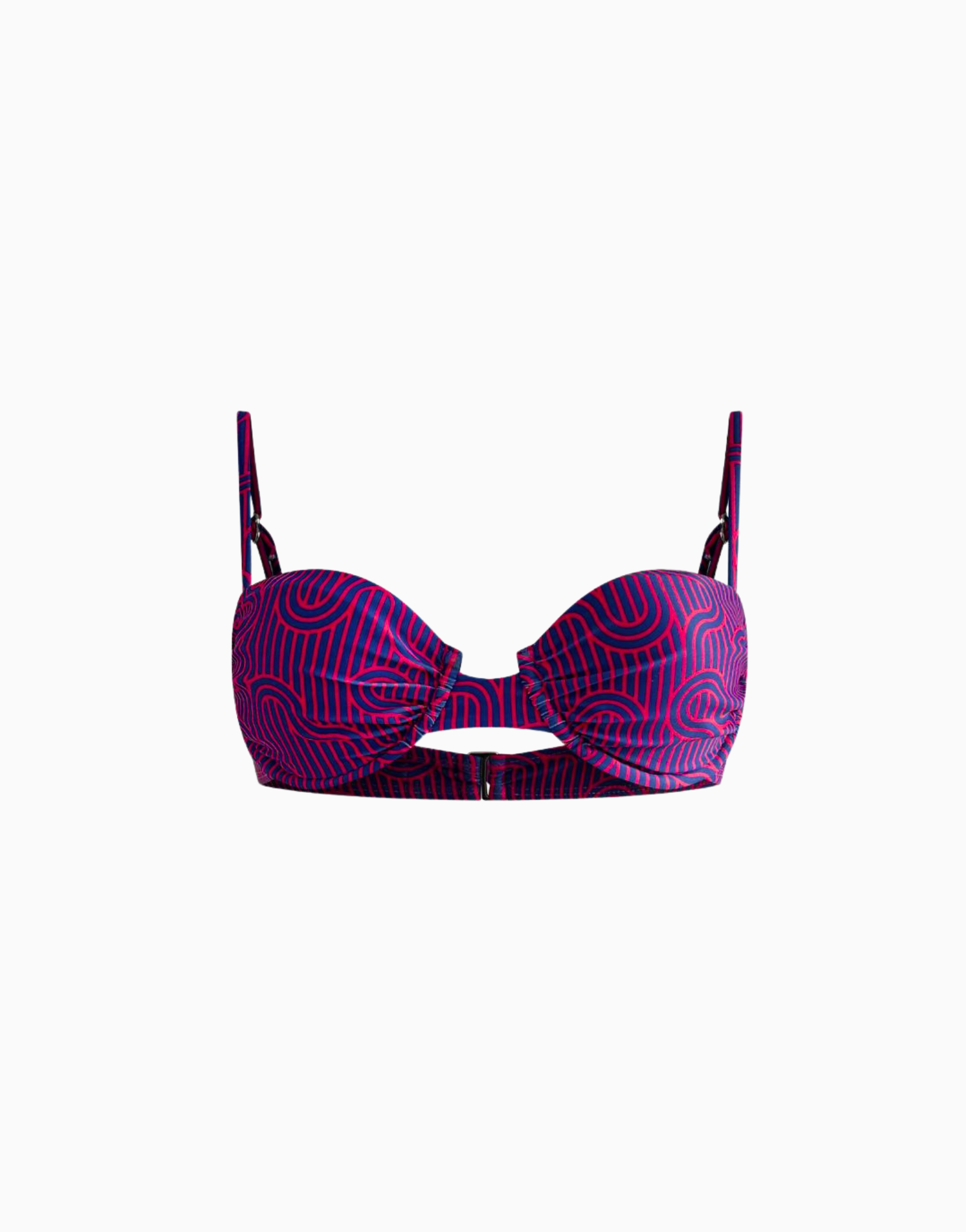 Haut de maillot à armatures motif géométrique violet Dionysos