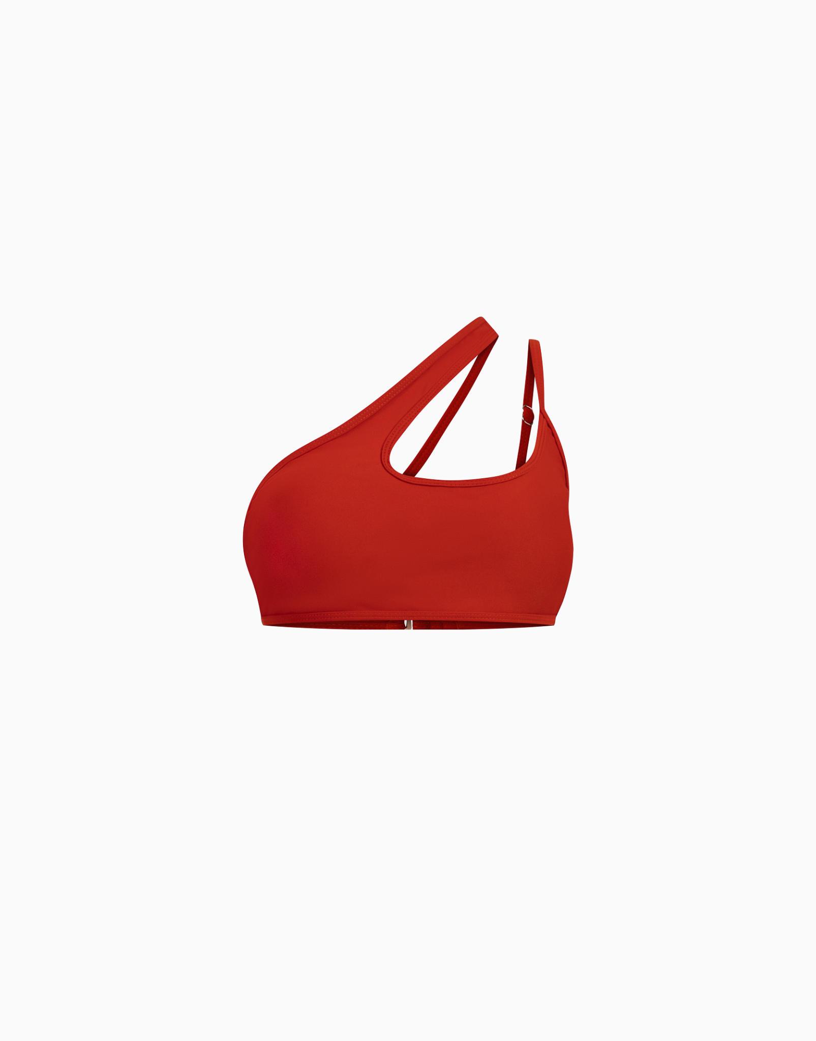 Haut de maillot asymétrique rouge Rhea