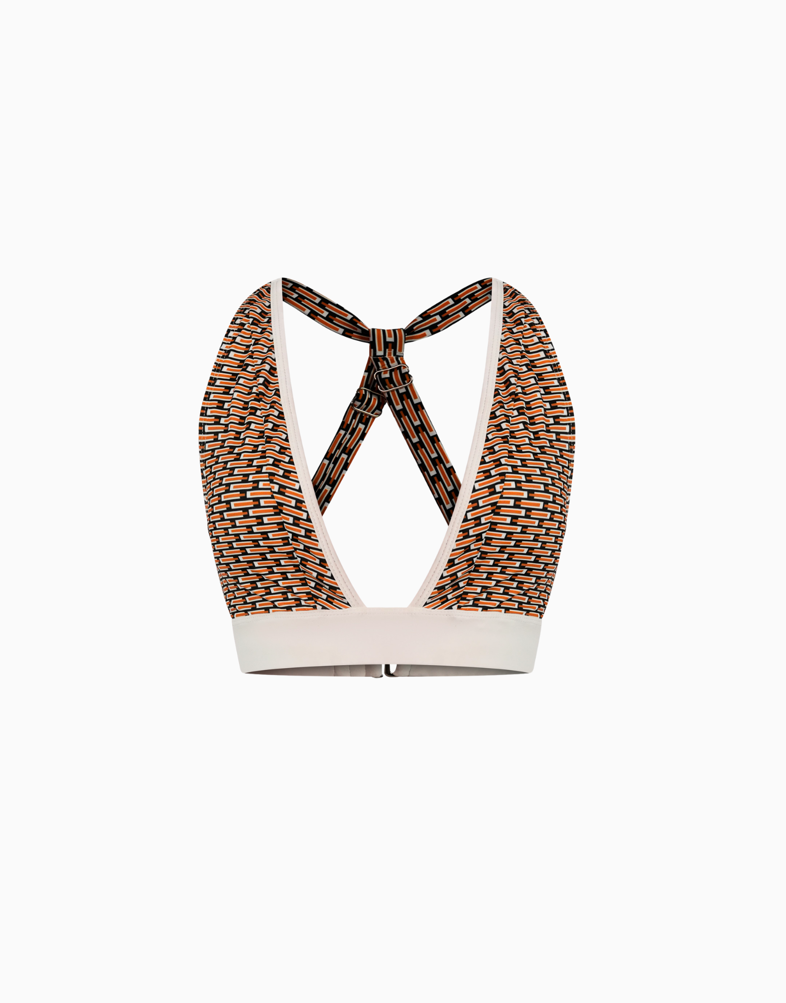 Haut de maillot triangle motif géométrique Vassia