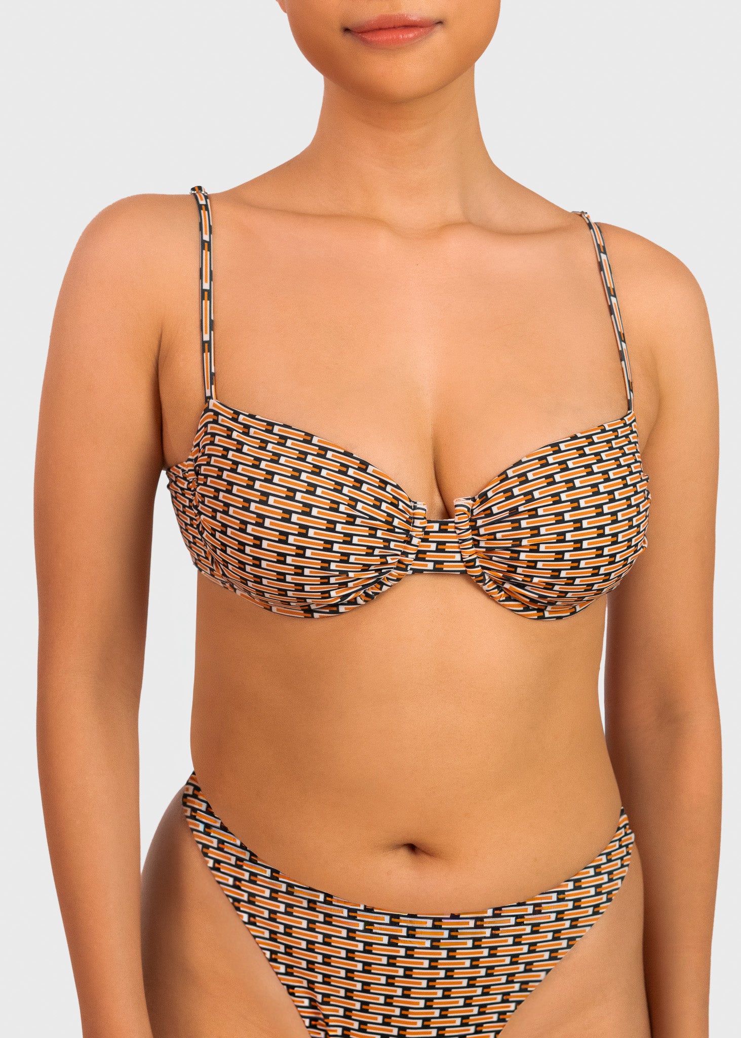 Haut maillot de bain à armatures Gaia — Rayé