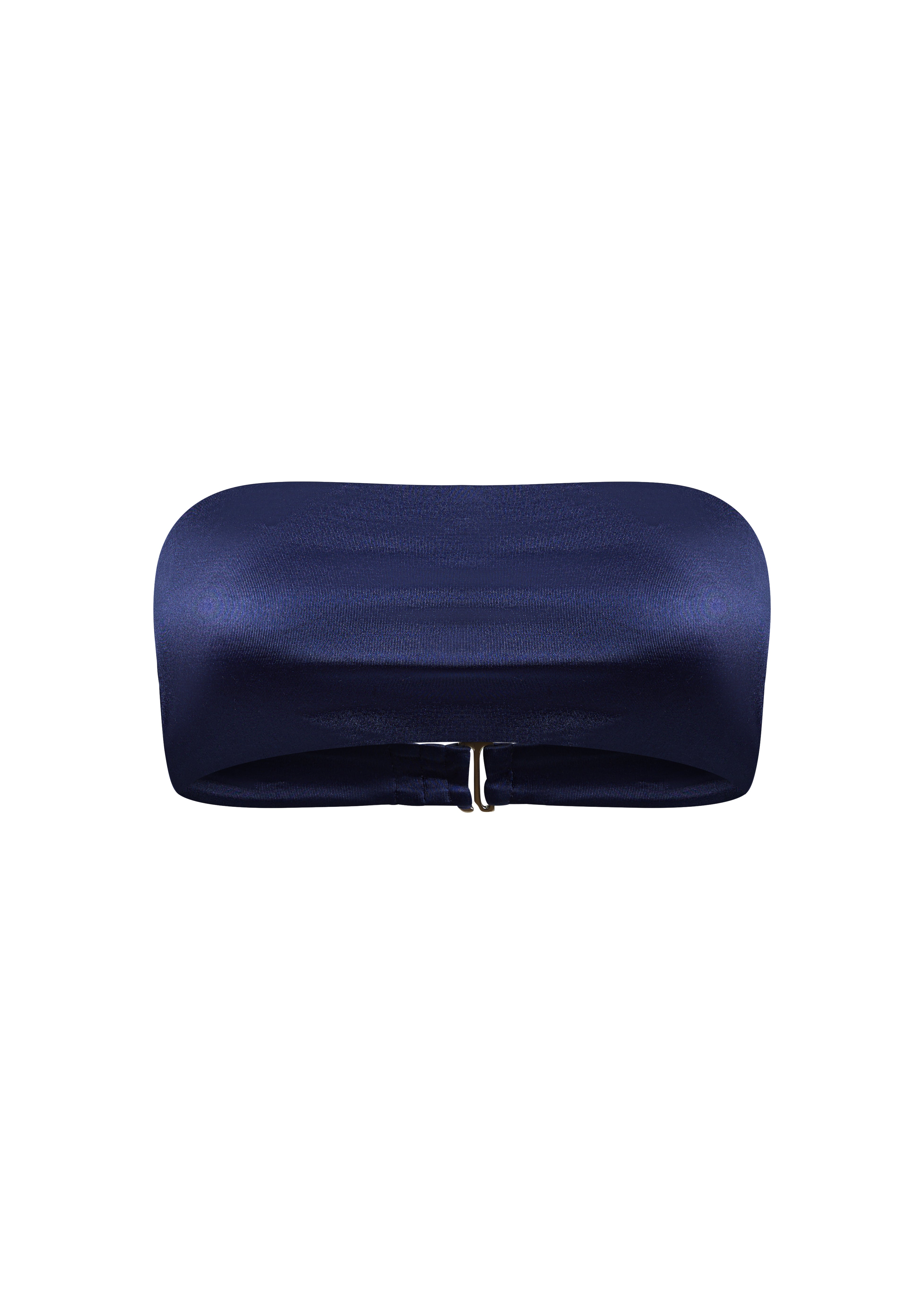 Haut bandeau bleu nuit satiné