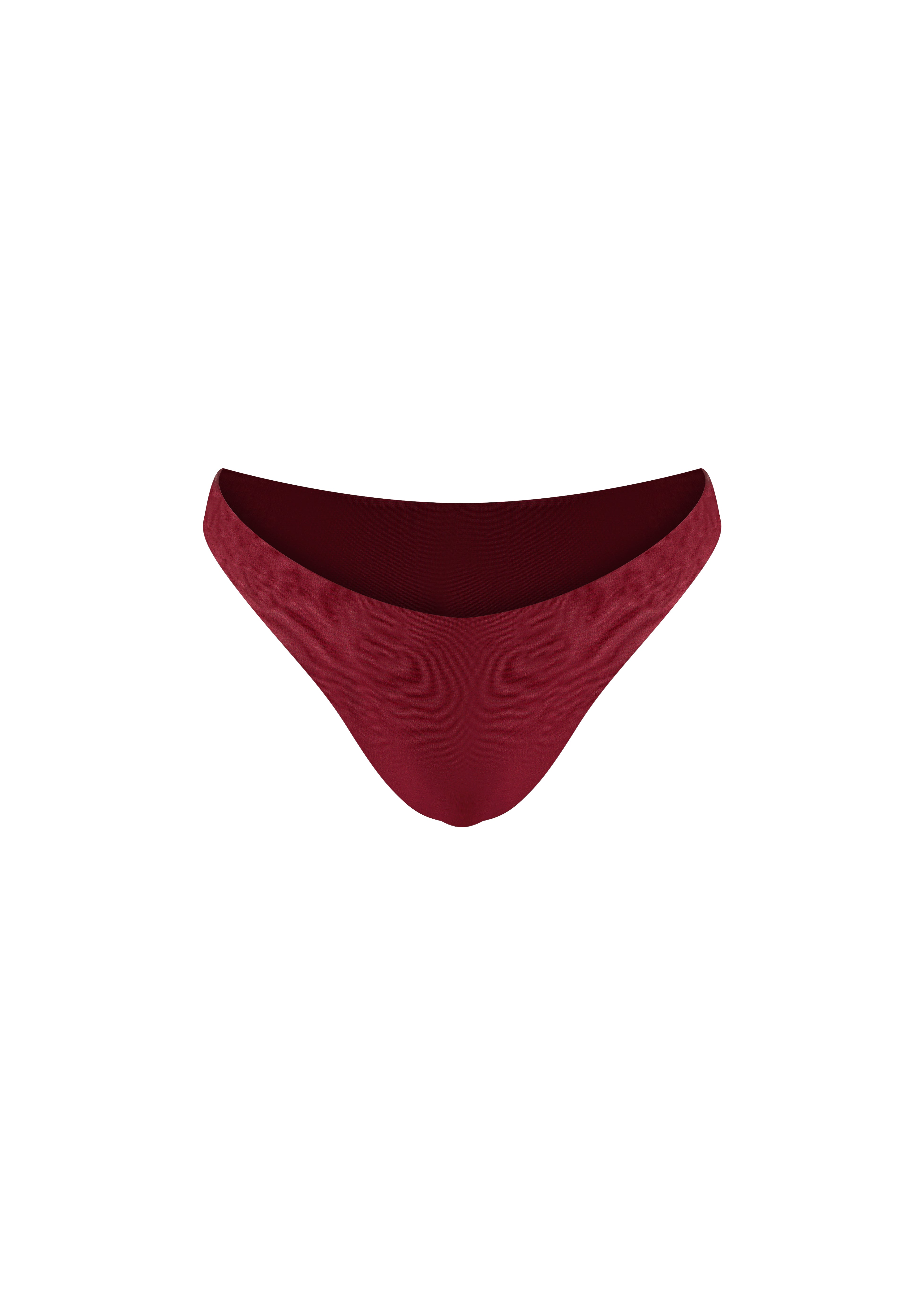Bas échancré bordeaux satiné